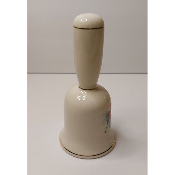 PORCELAIN BELL "CARDINAL IN THE PINES" Vintage 1985 JASCO Christmas #32B5 - Picture 6 of 8
